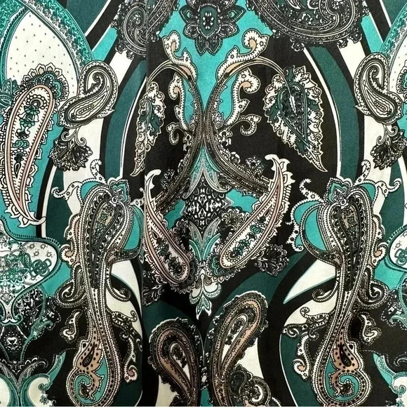 Brody Myles Blouse Collared Buttons Green/Blue/White Patterned Size Small - Picture 14 of 16